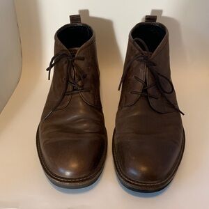Ecco Men's Brown Hybrid Nubuck Leather Boots Size 10
